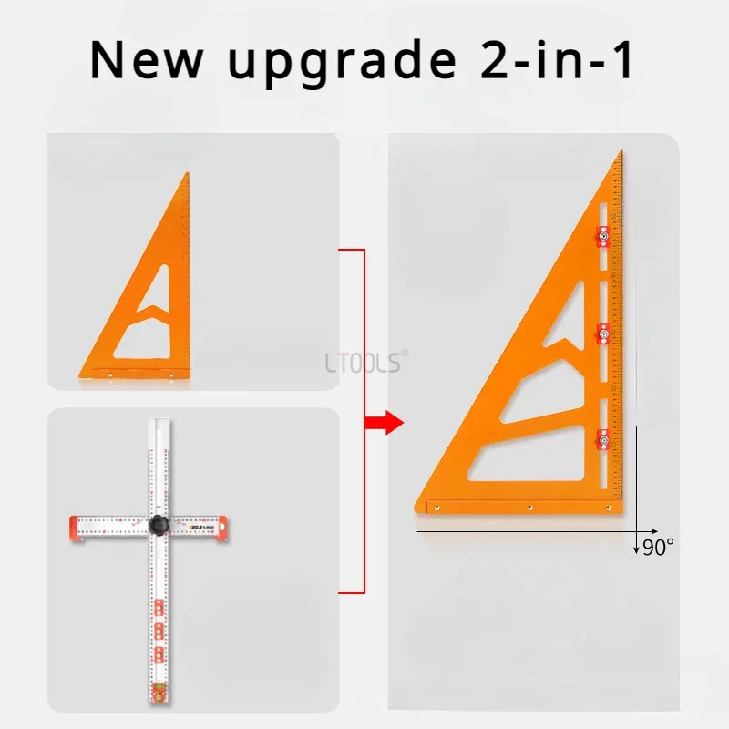 Imagem -03 - Precisão Bakelite Régua para Carpintaria Carpintaria Perfuração Posicionamento Triângulo Régua High Precision Backing Ângulo Direito em 1