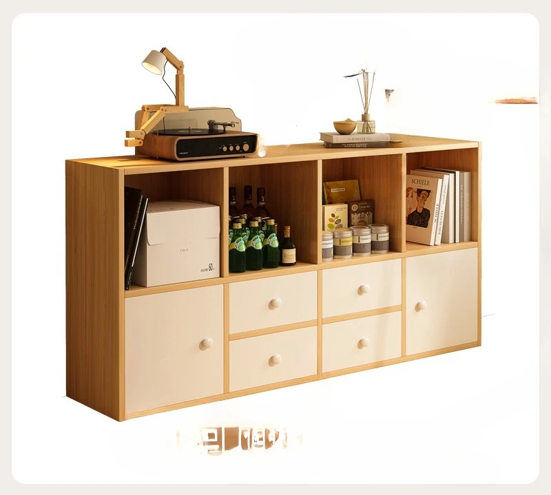 

Bookcase Household Bookshelf Shelf Floor to ceiling storage cabinet Grid cabinet Low Locker
