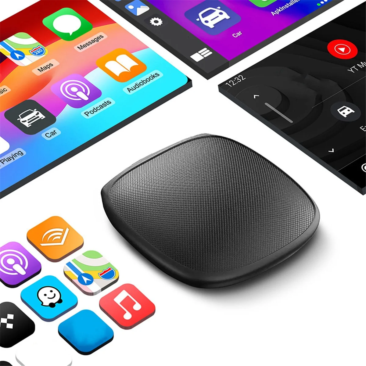 

2025+Беспроводной CarPlay Android Ai Box Проводной к беспроводному адаптеру Carplay Android Восьмиядерный 4G+64G Plug and Play