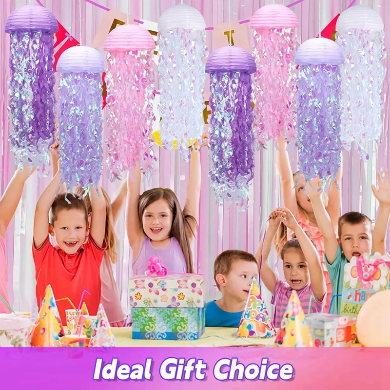 

Набор бумажных фонариков, украшения в виде медуз, фонарики в виде медуз PurpleJAS