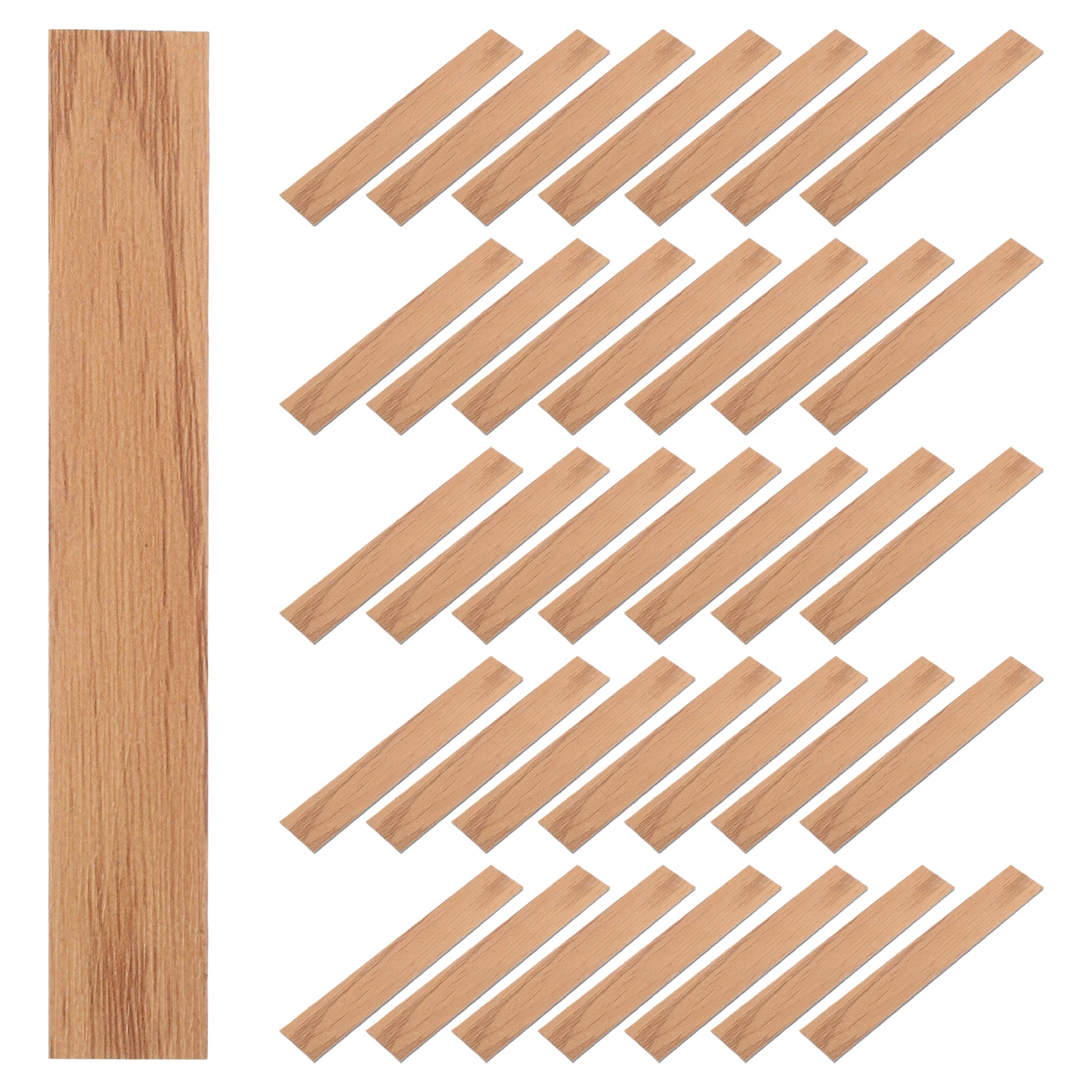 

40pcs Dollhouse Collage Diy Wooden Miniature Self-Adhesive Panels Realistic Wood Grain Floorboards For Crafts Decor Miniature