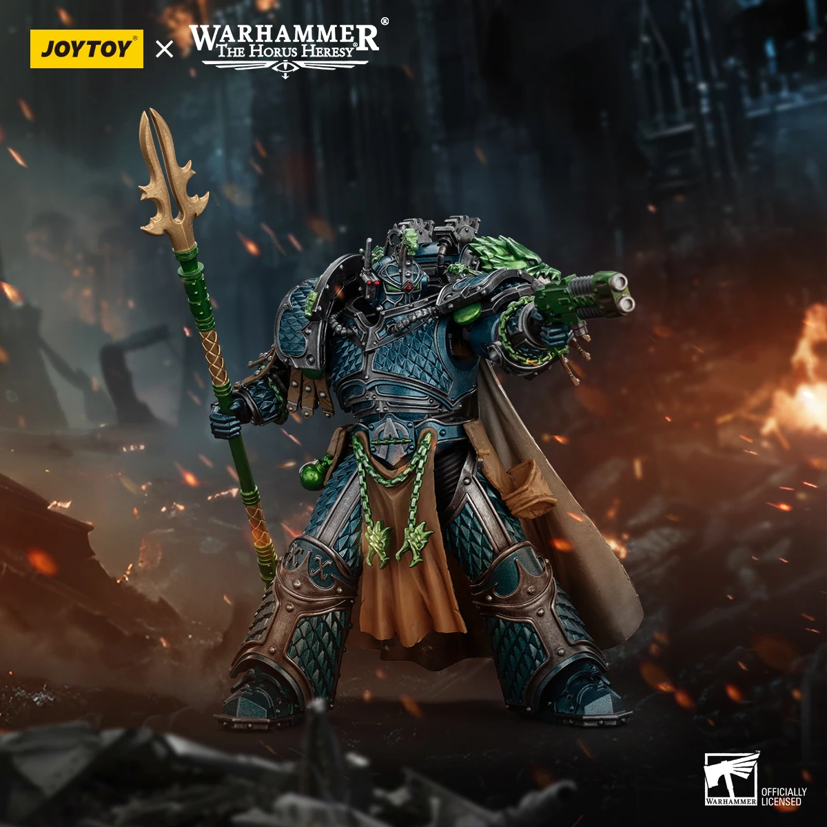 

JOYTOY Warhammer 30K 1/18 Alpha Legion Alpharius Primarch of the XXth Legion 19cm Soldier Figurine Action Figures Model Toy Gift