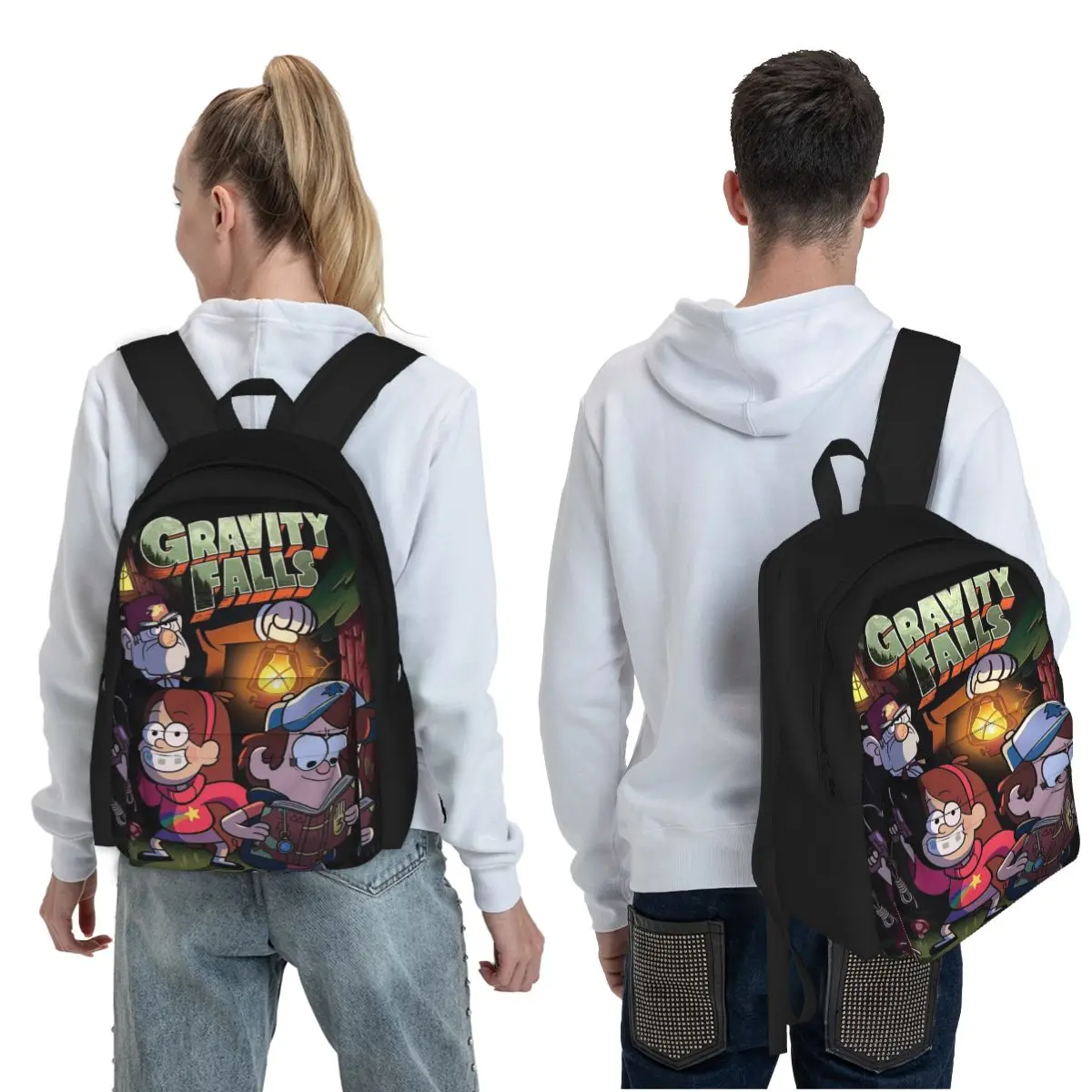 Gravitys Falls Student Backpack School Bag Hiking Travel Daypack for Men Women Fashion Bookbag Shoulder Bags