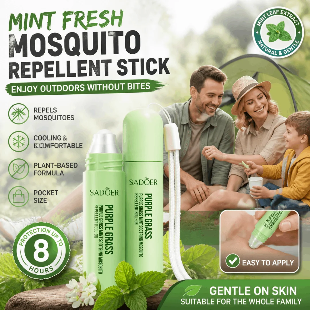 Natural Herbal Portable Soothing Mint Mosquito Repellent Balm Stick Comfrey Extract Summer Outdoor Travel Anti Itch Stick