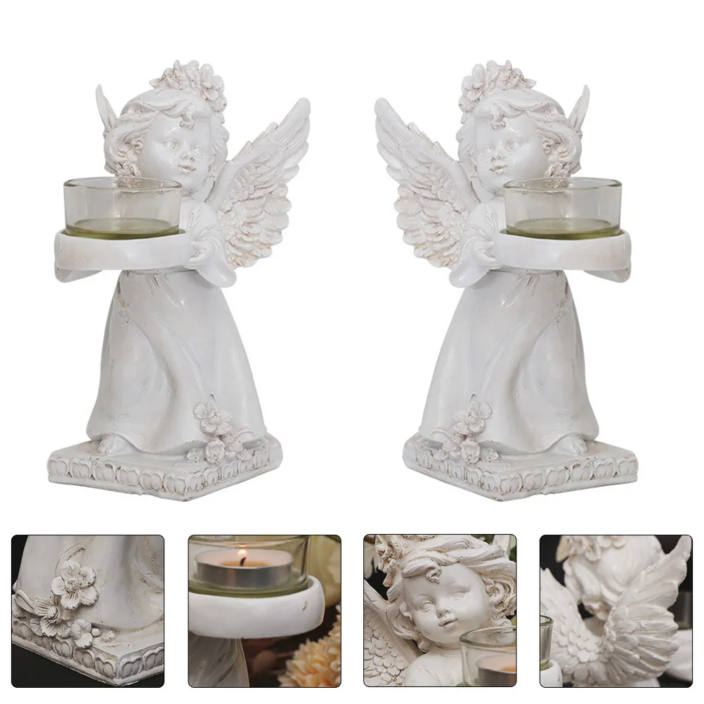 

2Pcs Creative Candlesticks for Home Decor Portable Lightweight Romantic Anniversary Gift Holder Standing Holder
