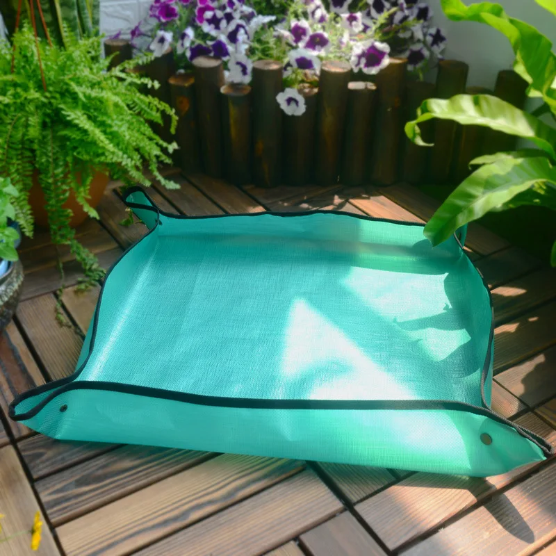 New 2PCS Plant Transplanting Repotting Mat Foldable Garden Work Cloth Waterproof Gardening Mat Change Soil Watering Pads