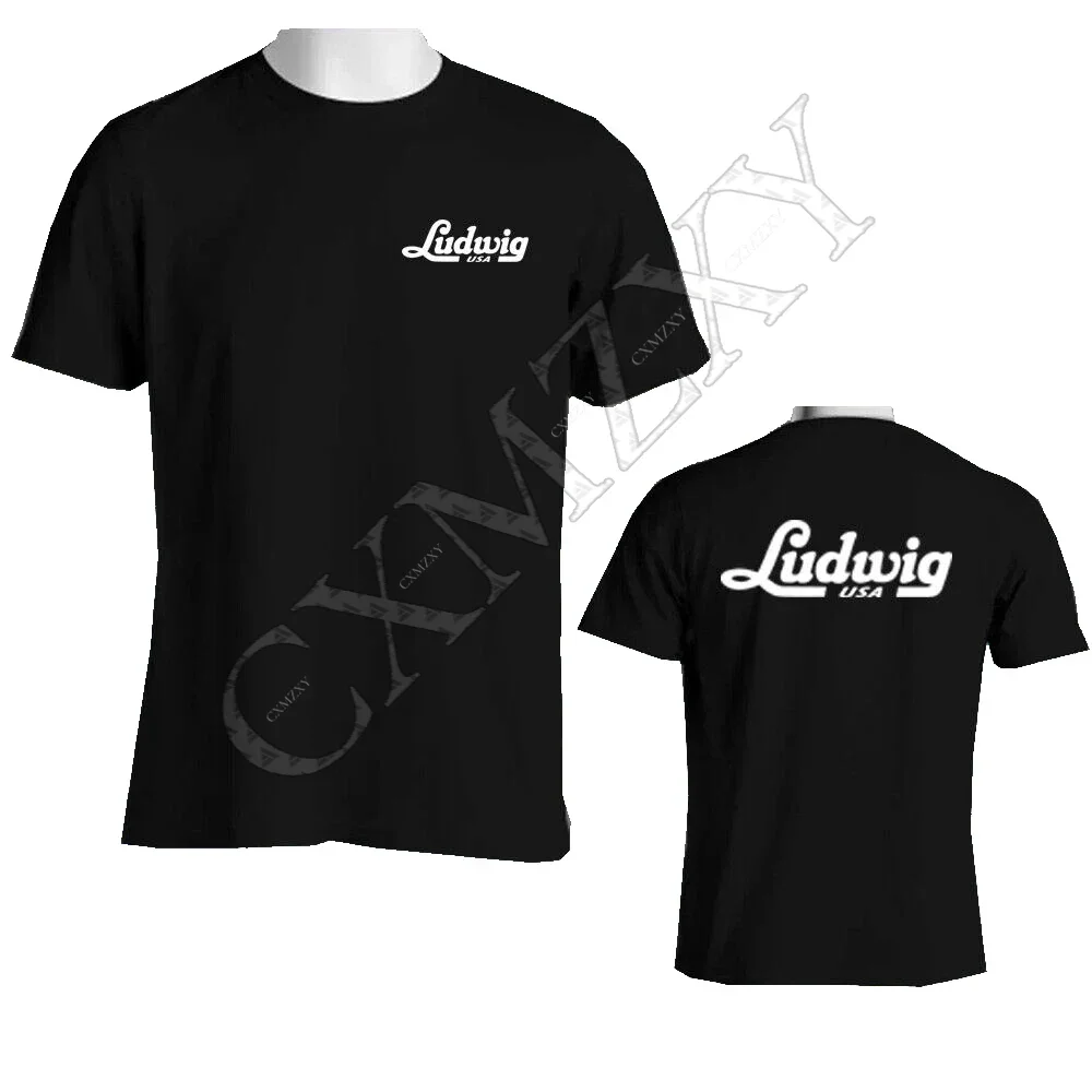 

2025 Fashion Tees Men Ludwig Drums Logo T Shirt Casual Oversized Breathable T-shirt Graphic Youth Cloth Streetwear S-3XL