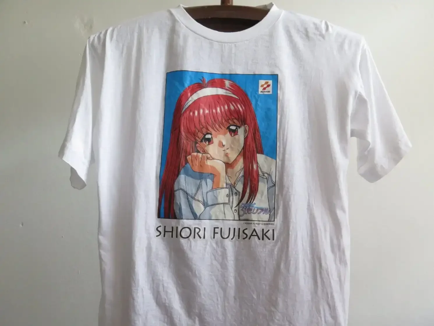 Vintage Tokimeki Memorial T Shirt 90s Video Game Shiori Fujisaki RARE Promo Konami VDO Iron on Prints