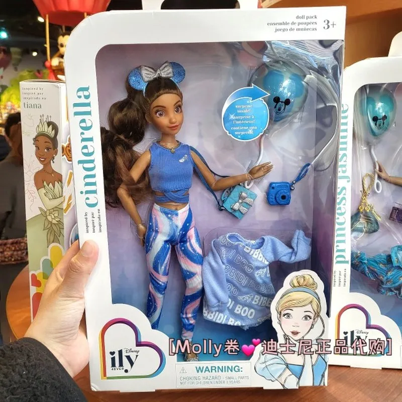 Disney Ily 4ever Doll Series Cinderella Princess Jasmine Aladdin Fashion Collectible Model Dolls Girls Toys Birthday Gifts