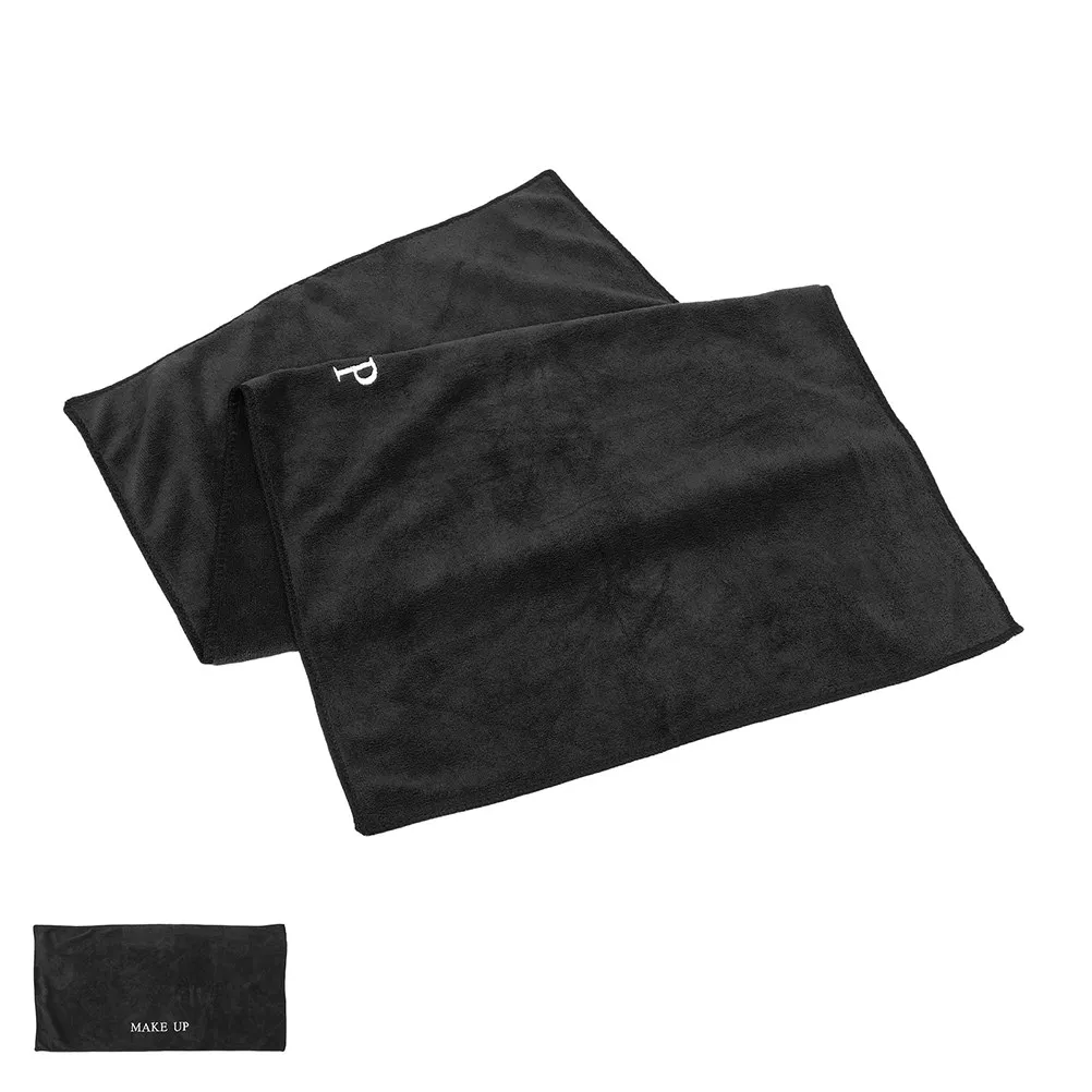 Black Makeup Table Mat Vanity Top Protector Fabric Dressing Station Desk Pad Waterproof Anti-Slip Stain Resistant