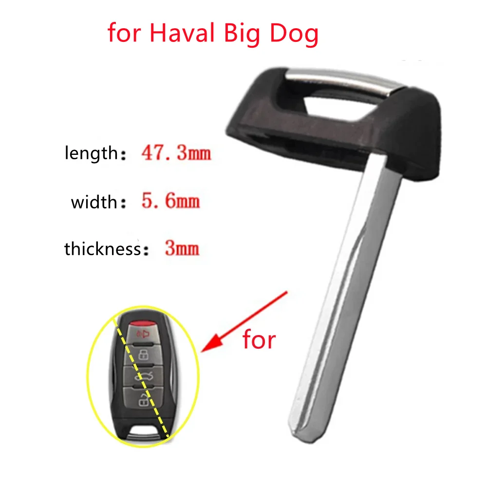 10pcs/lot Emergency Insert Smart Small Mechanical Key for Great Wall M6H7 Haval Big Dog Smart Card Key