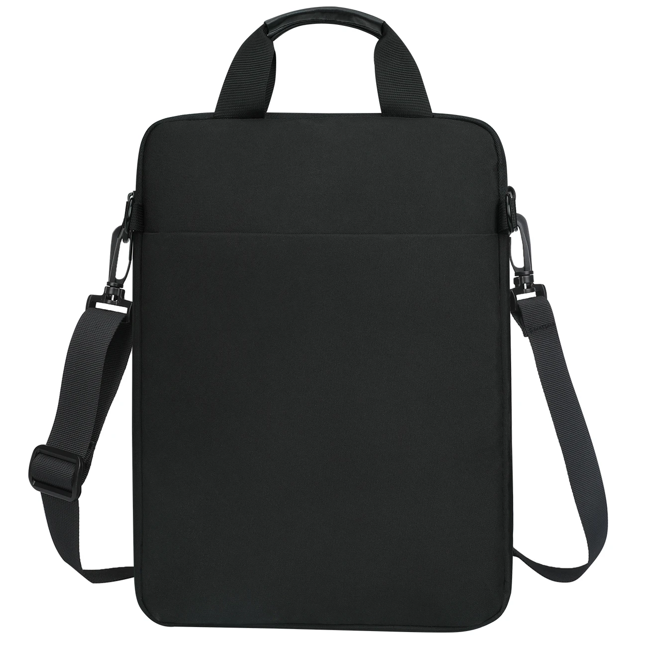 13.3-inch vertical black laptop bag with multiple pockets, suitable for organizing documents, tablet computer, inner bag, handba