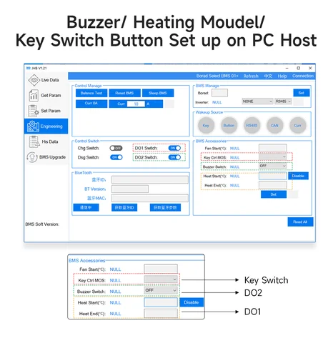 DALY Smart BMS Bluetooth кабель для 8S-20S Power Board — фото товара