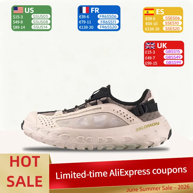 Salomon SOLAMPHIBIAN Minimalist, Trendy, Low-Cut Outdoor Hiking Shoes with All-Terrain Soles for Women  Pink 491082