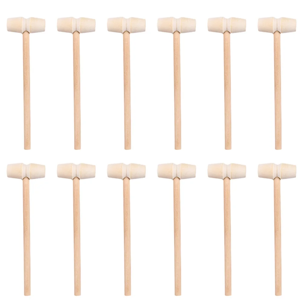 

50Pcs Wooden Hammer Smooth Surface Ergonomic Handle for Seafood Cracking Crab Mallet Shellfish Cakes Lobster Cracking Hammers
