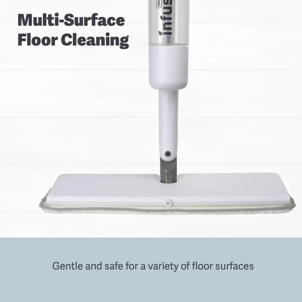 

-Infuse Multi-Surface Floor Spray Mop Cleaning Kit With Cleaning Concentrate Refill, White