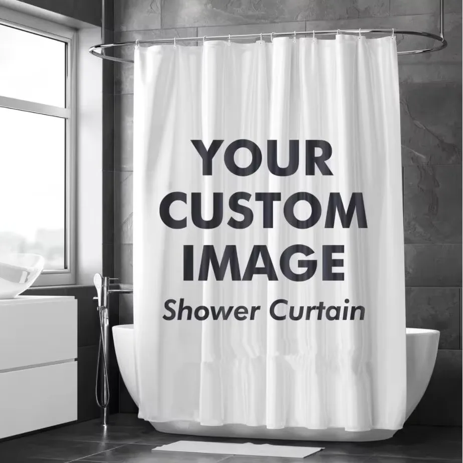 Unique Custom Pet Photo Shower Curtain Personal Customized Picture Print Durable Water Repellent Bath Curtain With Install Hooks