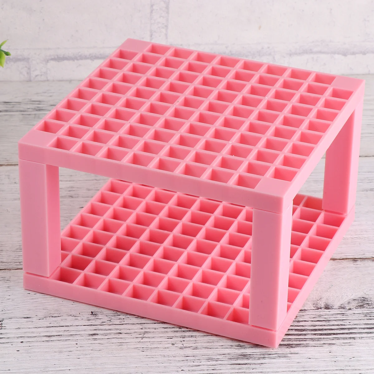 96 Holes Brush Holder Desktop Art Organizer for Pencils Markers Pens Tools Efficient Storage Solution Grey