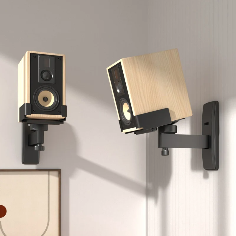 

Кронштейн для вешалки громкоговорителя Настенный звуковой выступ можно регулировать Угол вокруг настенной подвесной полки Книжный шкаф HIFI