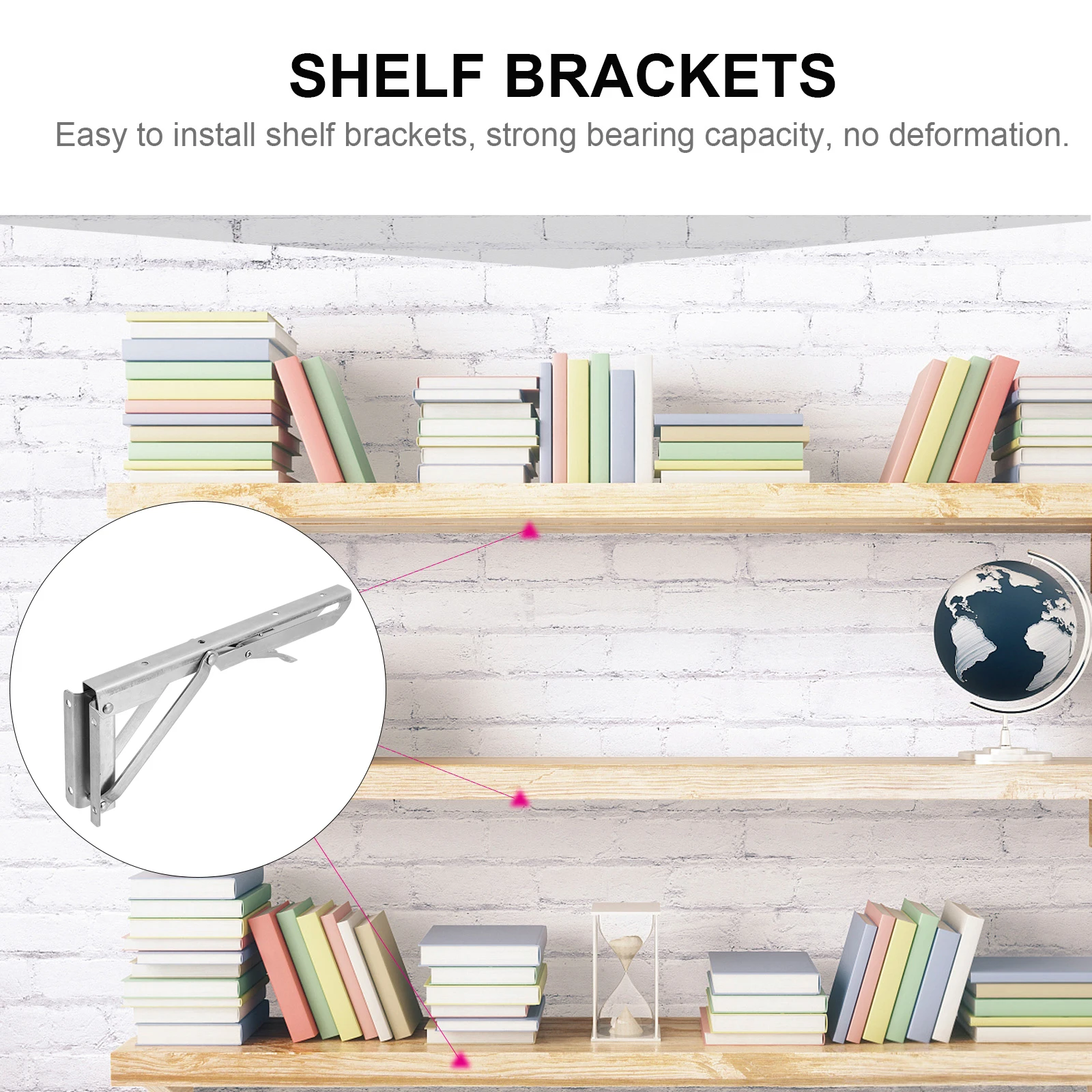

Кронштейны для полок из нержавеющей стали. Прочная настенная опора для экономии места. Современный треугольный кронштейн для дома.