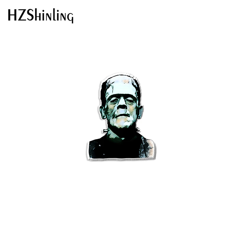 2022 New Bride of Frankenstein Acrylic Lapel Pin Movie Epoxy Butterfly Clasp Pin Handmade Butterfly Brooch