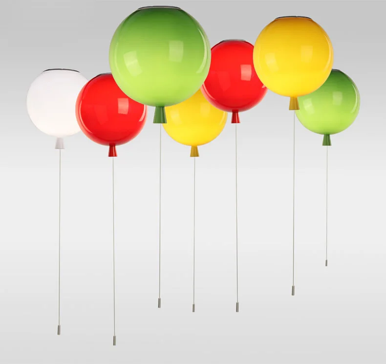 Colorful Balloon Acrylic Ceiling Lights 6 Colors E27 Luminarias Plafonnier Lamparas De Techo For Children's Room Cozy Lamp