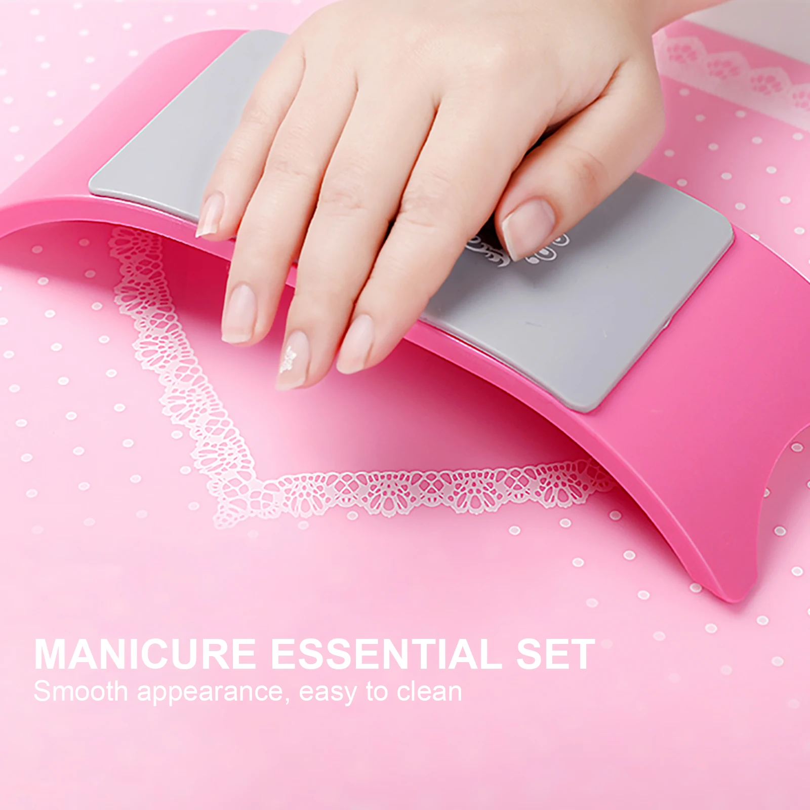 2PCS H Kussen Nail Art Polssteun Siliconen Manicure Mat Plastic Comfortabel Praktisch Professioneel Accessoire Salon Schoonheid