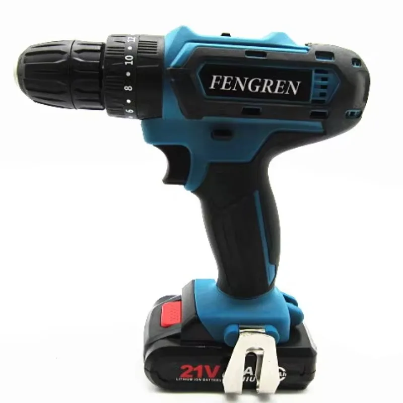 مفك براغي لاسلكي صغير محمول ببطارية ليثيوم بدون فرش قابل لإعادة الشحن ماكينة حفر كهربائية 10 مللي متر 1.3ah