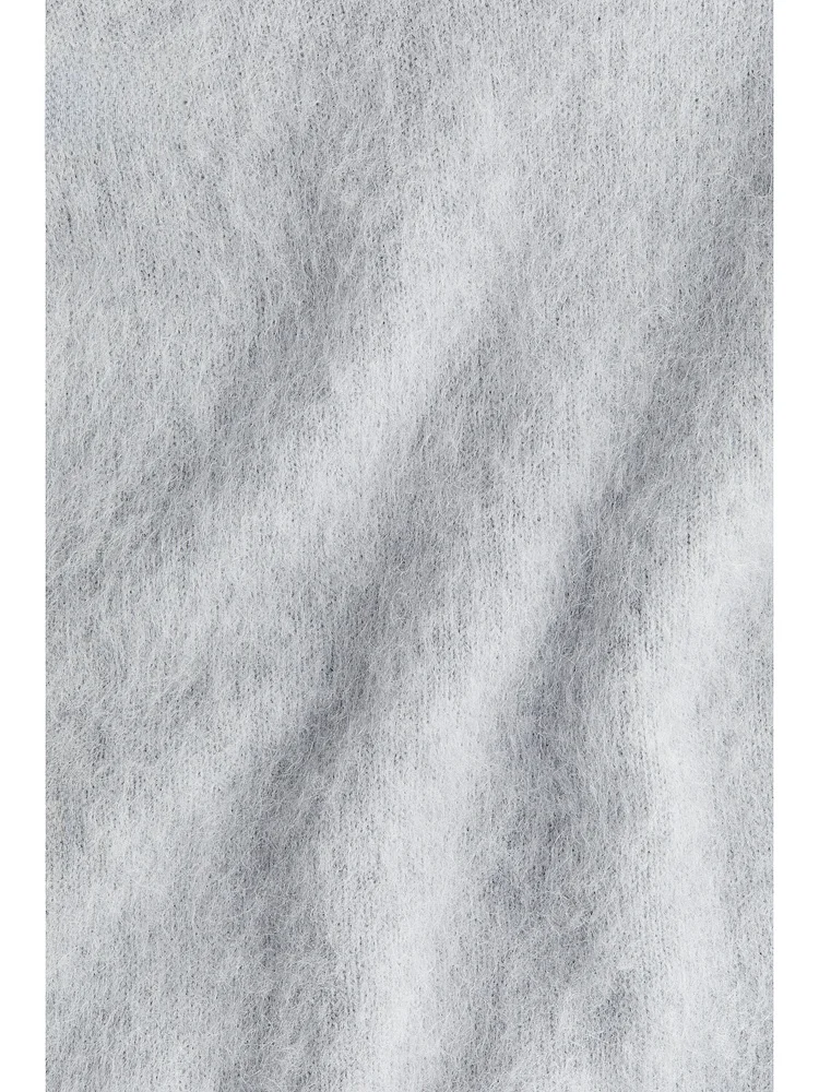 

Soft round Ne Ribbed ort Sve Knitted Top Women's Faion Casual Sle Mélange Wool Blend H&M Autumn Collection