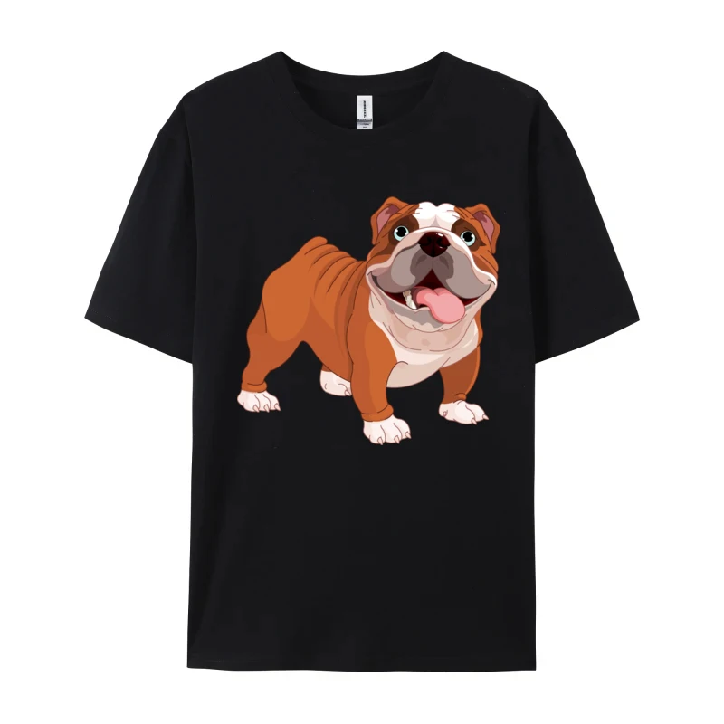 Happy Pug Dog T-Shirt for Men Printing Black Shirt Graphic Tees Newest T-shirts Crewneck Fast Shipping Luxury Clothing