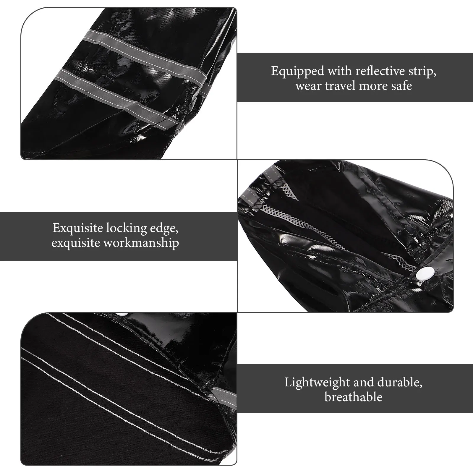 معطف مطر للكلاب الصغيرة والمتوسطة والكبيرة مقاوم للماء وخفيف الوزن وقابل للطي مع تصميم عاكس للضوء على شكل كلب أنيق