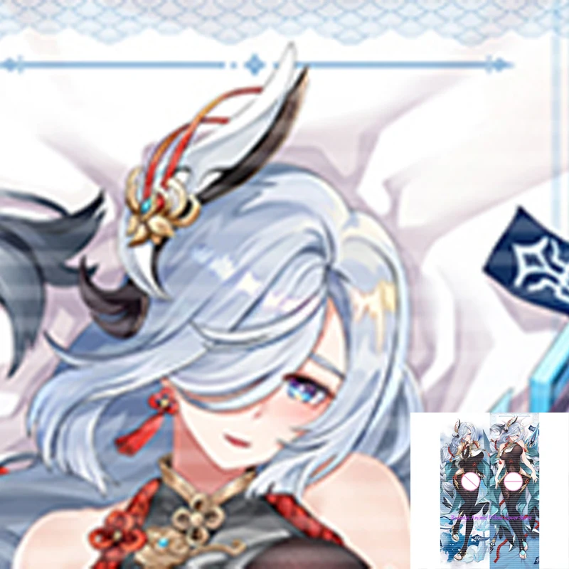 

Dakimakura Anime Shenhe Double-sided Pillow Cover Print Life-size body pillows cover Adult pillowcase 2024