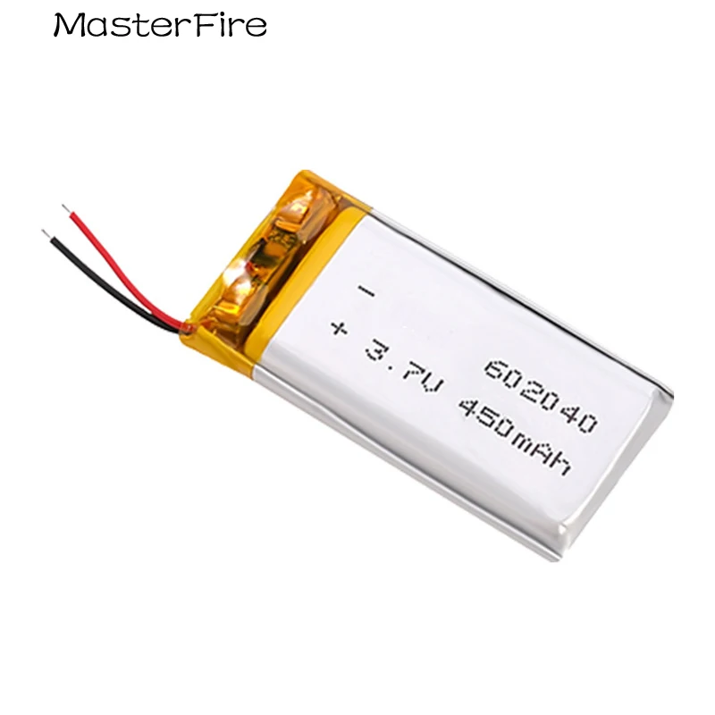 Wholesale 602040 3.7V 450mah Rechargeable Lithium Polymer Battery for Driving Recorder Game Console Reading Pen Solar Light Cell