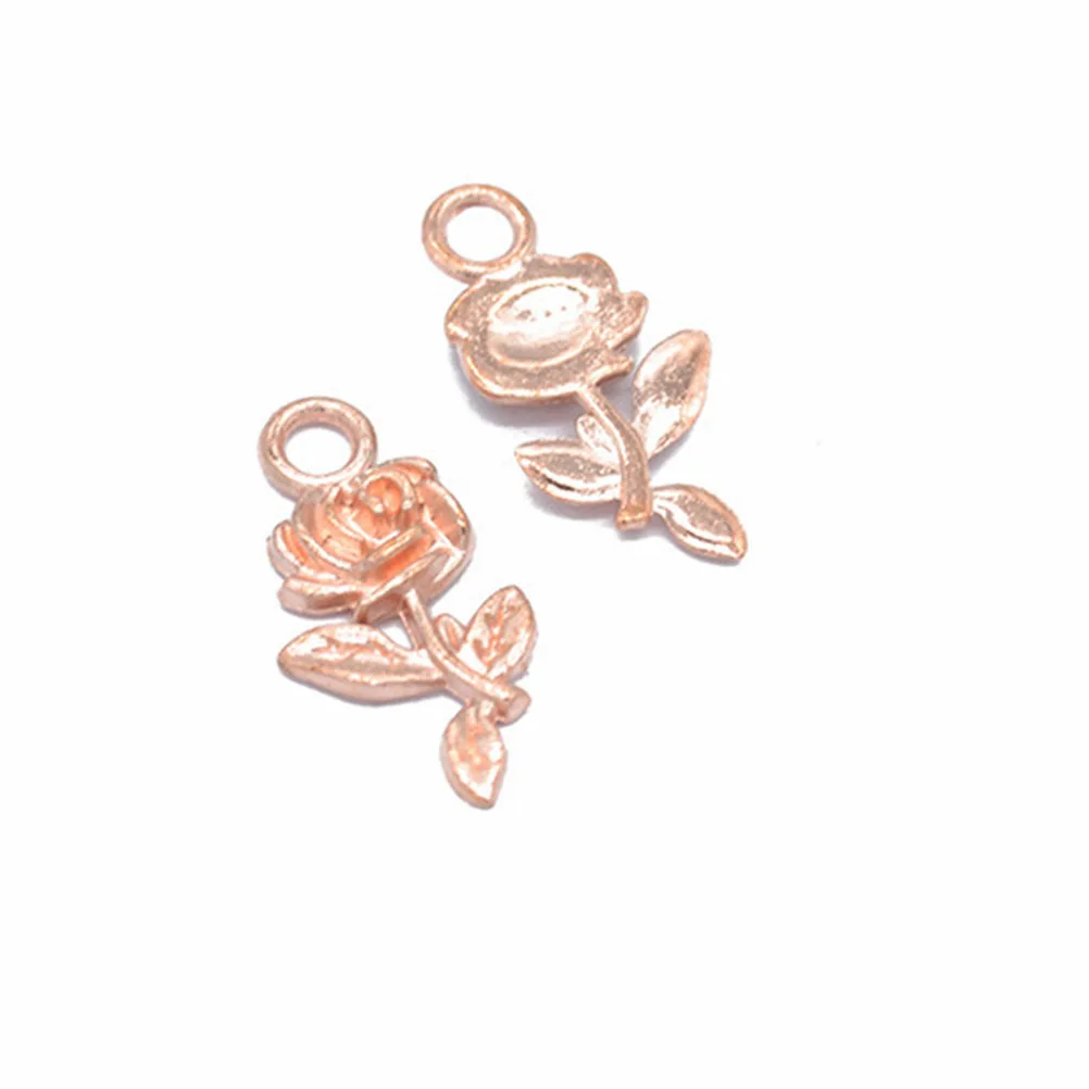 

120Pcs Alloy Rose Pendant Charms Simple Style DIY Jewelry Making Necklace Bracelet Components Alloy Pendant Charm