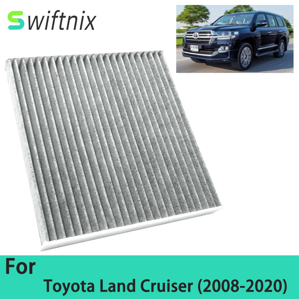 Car Cabin Air Filter for Toyota Land Cruiser 2008-2020 Auto Filters Carbon Fiber 87139-02020 87139-02090 87139-06040 87139