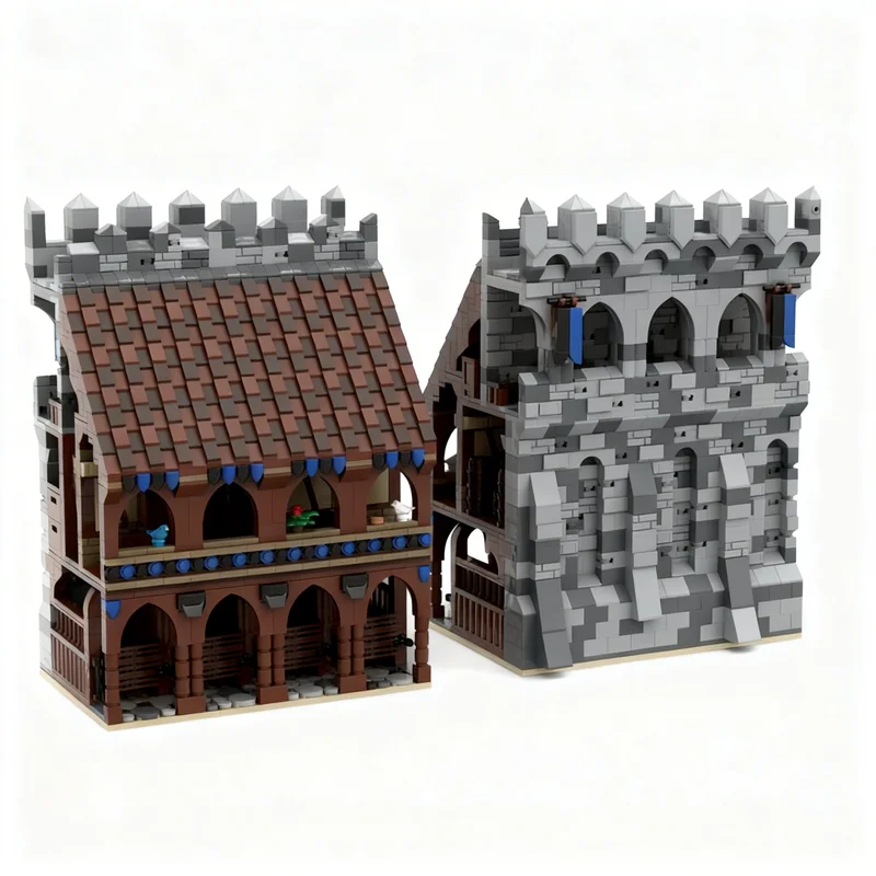 2367pcs MOC Castle H05 Stable Storage Room My Medieval Castle Model Building Blocks Architecture Toy Christmas Gift Creative Art