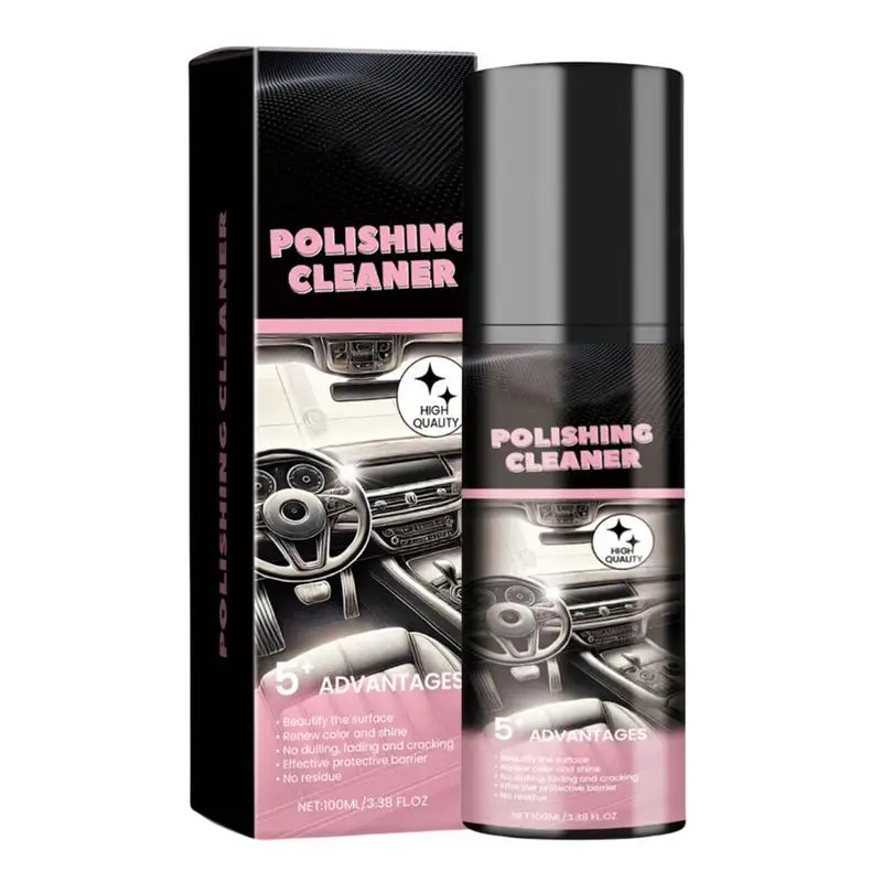 100ml Auto Interior Polish Car Shine Cleaner Interior Detailer Spray Protective Color Fading Repair Car Care Detailing Spray