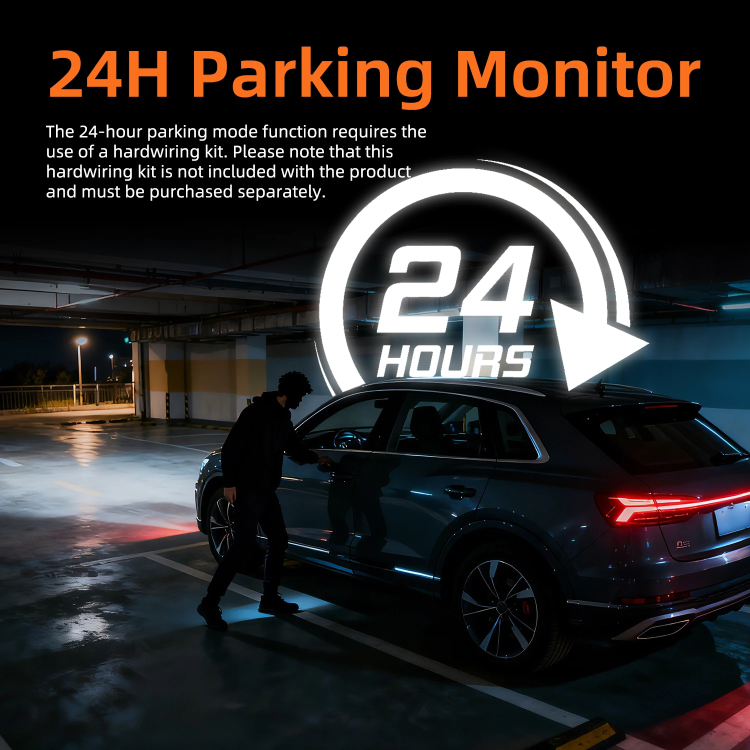 3 Channel 4K Dashcam 4K+1080P Front and Rear Dash Camera IR Night Vision 24 Hours Parking Mode Support 128GB Max - view 3