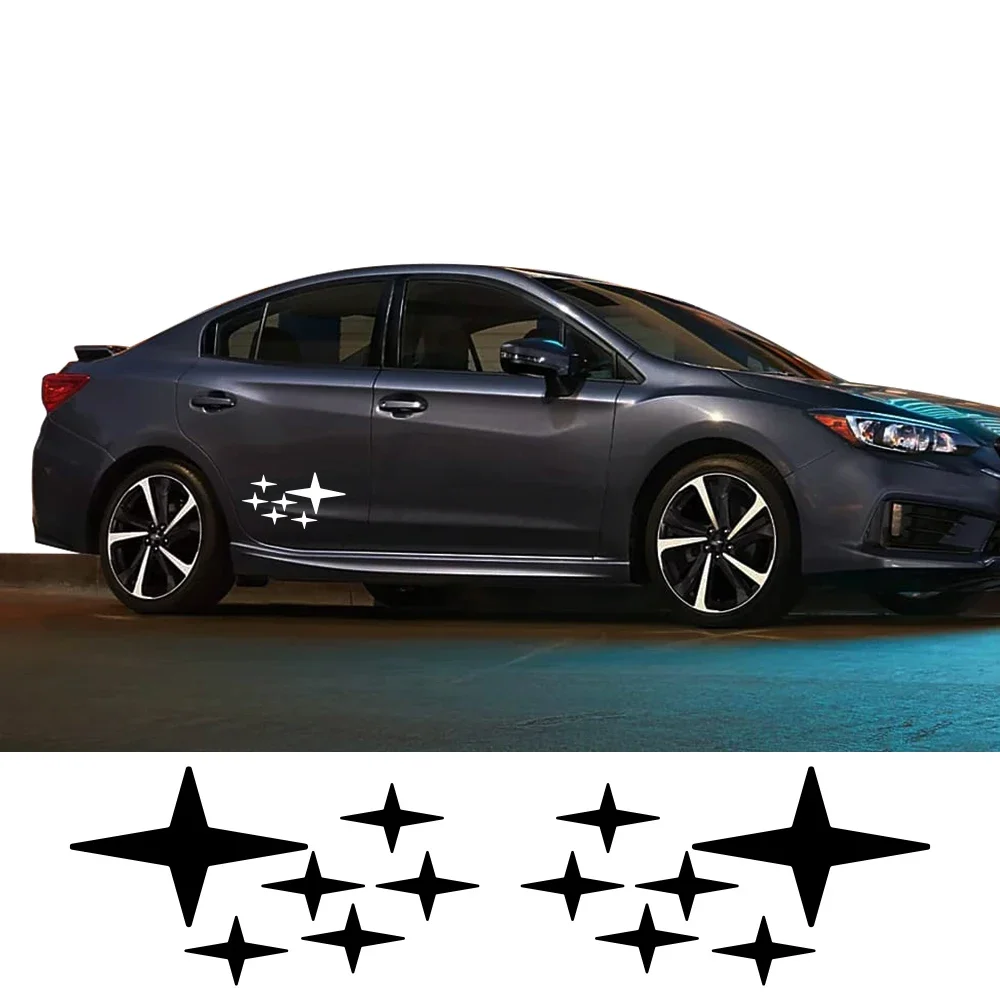 2PCS Car Side Door Creative Stars Stickers Auto Accessories For Subaru Impreza WRX STI GDB GVB VA 2018 2009 2008 2014 2002 2015