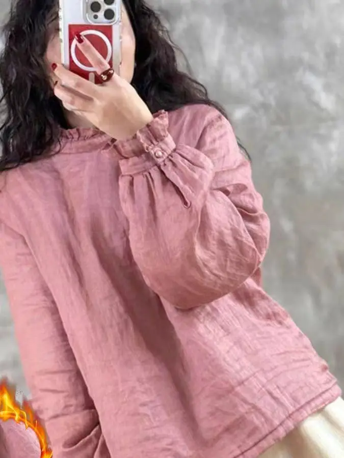 

Thiened Cotton Jaet Women's Winter Warm Sli Embellied Zipper Trim Flower Cotton Coat Straight Tube Simple Sle