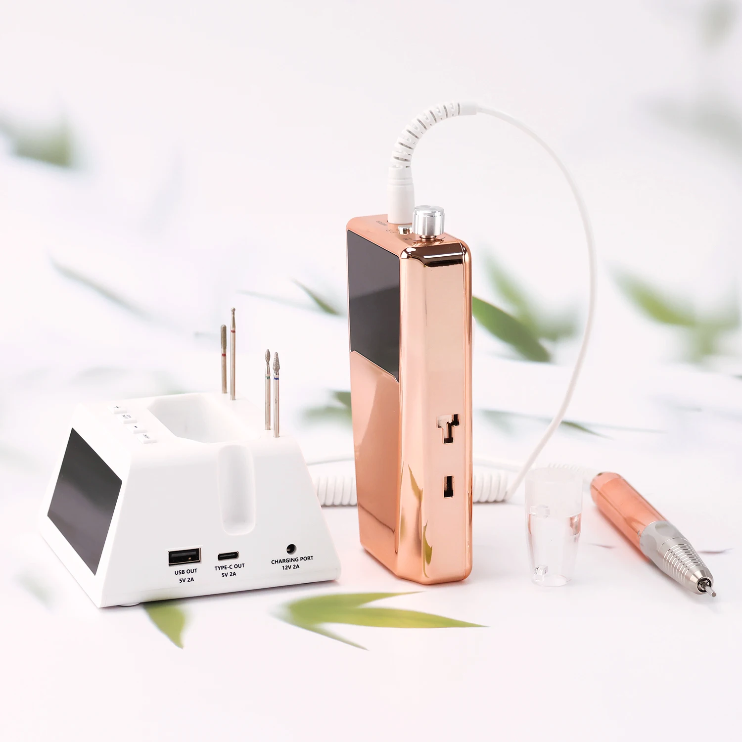 Misbeauty wiederaufladbares UV-Nagellampen- und Bohrer-Set – 128 W LED-Gel-Nageltrockner mit 45000 U/min elektrischem Feilen-Maniküre-Set ​