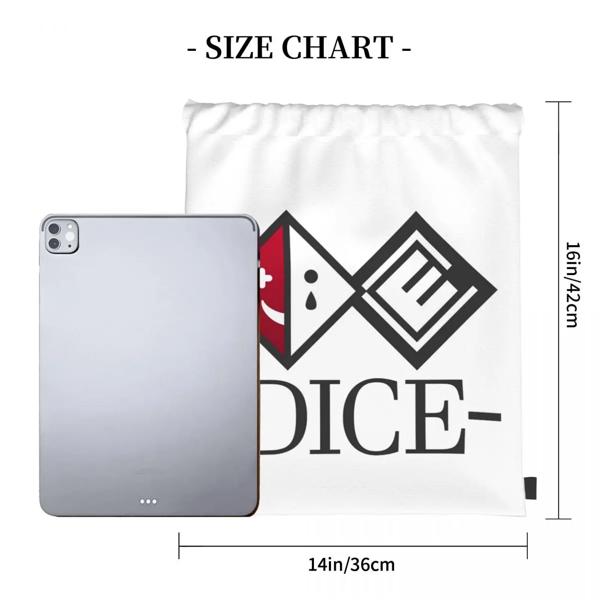 D.I.C.E. Logo Backpacks Fashion Portable Drawstring Bags Drawstring Bundle Pocket Sports Bag Book Bags For Travel Students