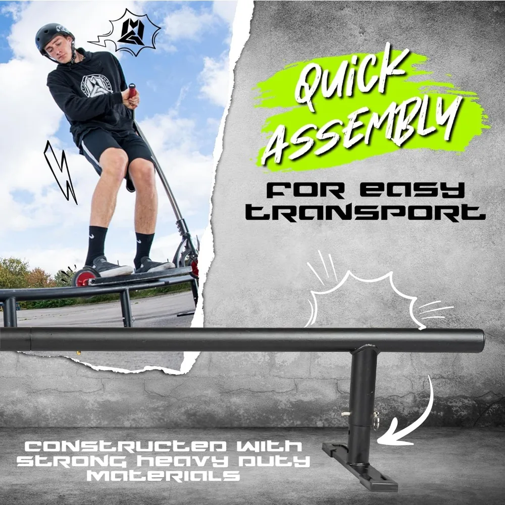 Monopatín de barra plana de 55 "de largo, patinete profesional o patín en línea, duradero, resistente, altura ajustable, suave