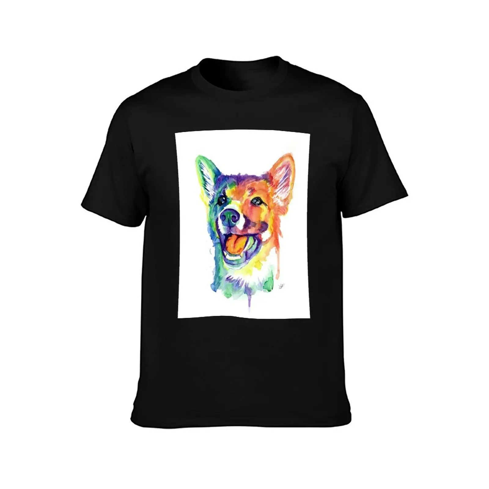 Rainbow Dingo by @Hayley_Artistry T-Shirt Abstract Pattern Print Top