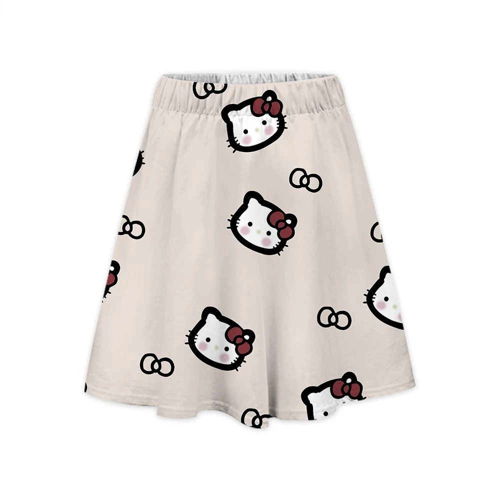 Mini-saia Sanrio Hello Kitty, moda Harajuku, Y2k, estilo japonês, kawaii, bonito, Fairycore, curto, Steampunk, novo, verão