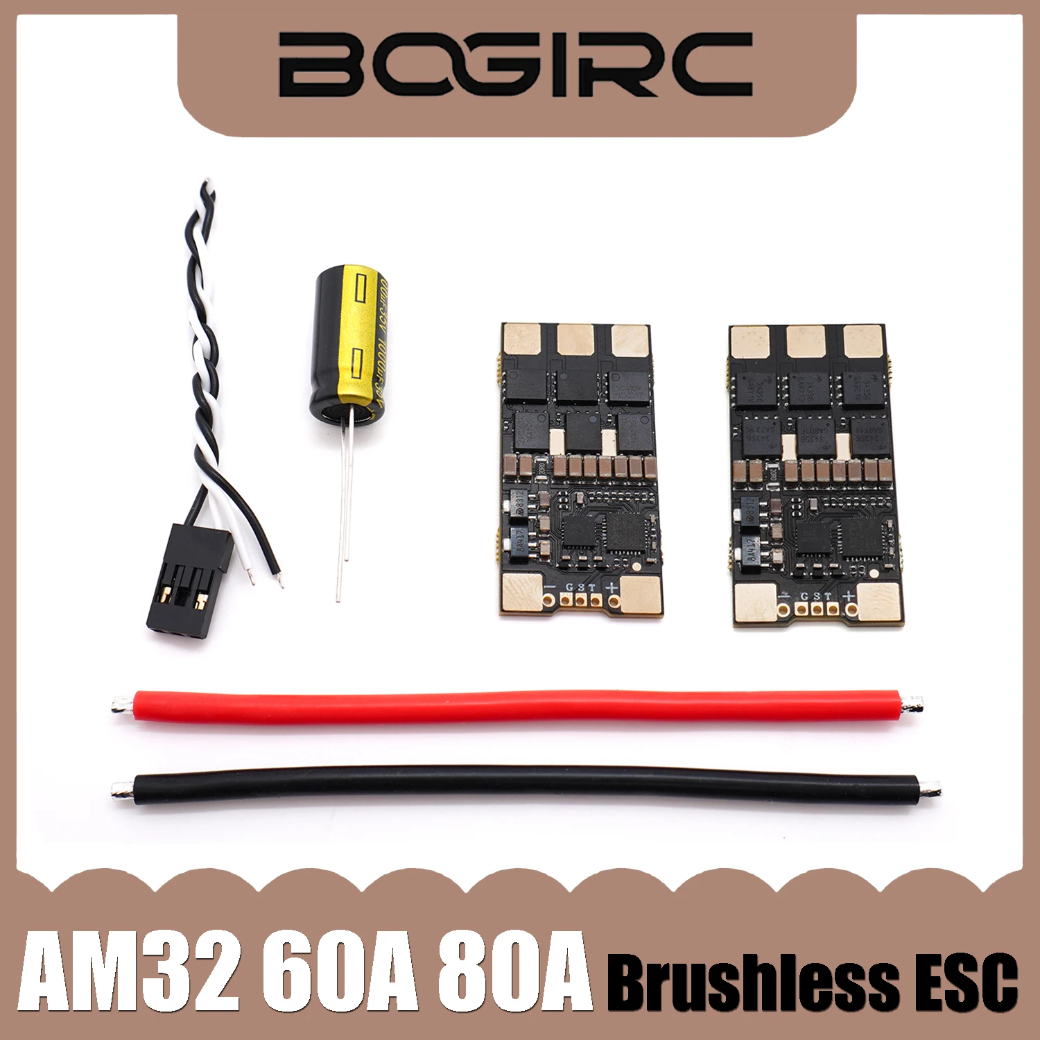 

Бесколлекторный регулятор скорости BOGIRC 60A/80A AM32 32BIT ESC 3-8S DSHOT600/Multishot/PWM для радиоуправляемых FPV-дронов, самолетов с фиксированным крылом и моделей гоночных дронов