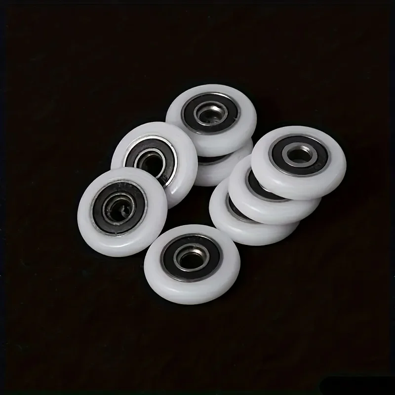 10Pcs 23/25mm Shower Door Roller Fastener Hardware Runner Wheels Silent Nylon Sliding Door Pulley Door Track Accessories