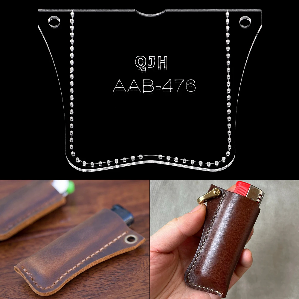1Pcs Lighter Protective Case, Portable Storage Bag - Acrylic Template(Reusable), DIY Leather Handmade Crafts-Sewing Template