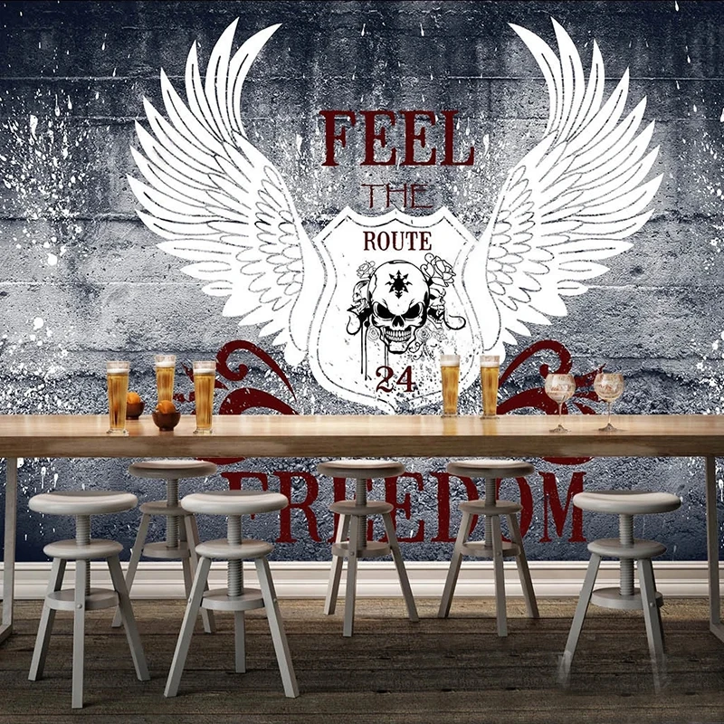 

Custom Mural Wallpaper Creative Personality Retro Concrete Wall Graffiti Restaurant Cafe KTV Bar Art Decor Poster Wall Sticker