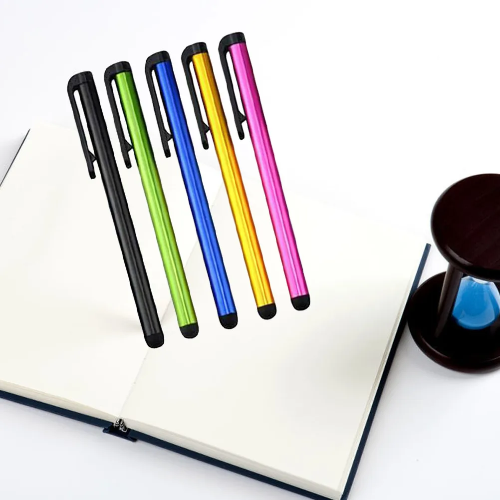 5Pcs Capacitive Touch Screen Pens Stylus Pen Metal Body High Sensitivity Compatible Tablets Smartphone